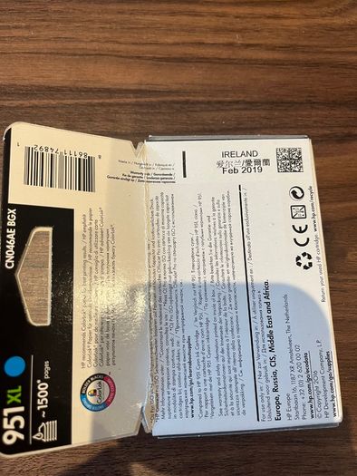Hp 951xl cyan ink toner