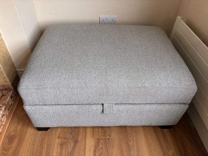 DFS Lydia 3 Seater L-Shaped Sofa Bed & Footstool Professionally Cleaned