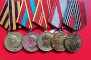 Group of 5 Russia/Soviet Military Medals.All Original Full Size Medals.