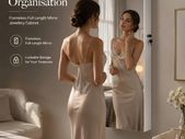 Wall Mounted Jewellery Cabinet with Full-Length Mirror