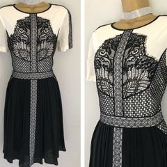 Karen Millen Black And Ivory Dress