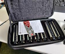 Hohner Blues Harmonica Set (x7) and Holder