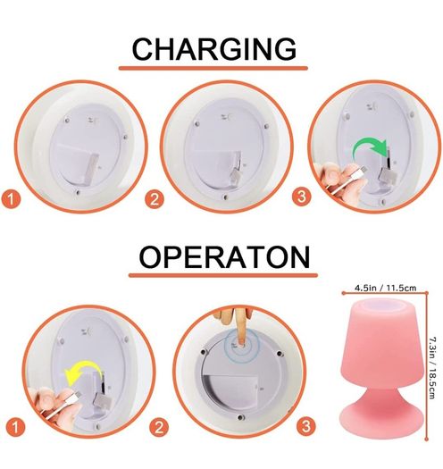 Table Lamp with Bluetooth Speaker, Rechargeable LED Night Light, Portable Dimmable Bedside Lamp with Remote and 16 Colors Changing for Bedroom/Office/Outdoor/Reading/Party