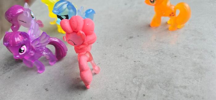 6 x Mane Six mini Figures 2inch transparent MLP G4 My Little Pony
