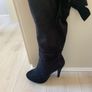Ladies Black Suede Thigh high boots Size 40/UK6.5 Image 3