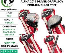 Callaway Great Big Bertha Alpha 2016 Driver / 10.5 Degree / Grafalloy ProLaunch 60 Stiff