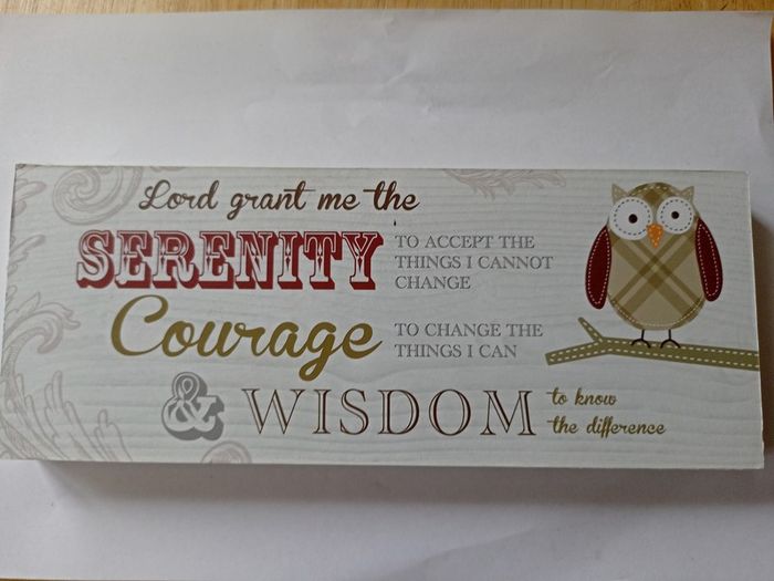 Serenity Courage Wisdom Sign For Sale in Wexford Town, Wexford from ...