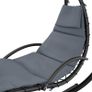 _Hanging Lounger with Frame, Floating Lounger with Parasol, Indoor & Outdoor, Includes Cushion with Pillow, for Garden, Patio and Balcony Image 5