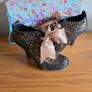 Irregular Choice "Mutiny!" Black & Gold Lace Ribbon Ankle Boots Size Eu39 Uk6 Image 7