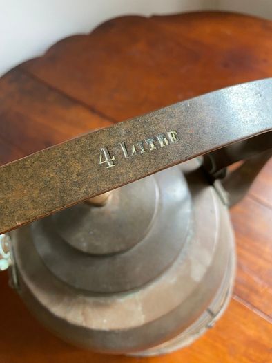 Antique Victorian kettle with water warmer