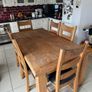 Solid Oak Dining Room table - 8 chairs extendable Image 2