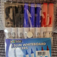8 Slim Whiteboard Markers (Assorted Colors) - Perfect Stationery