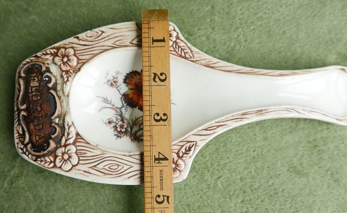 Vintage Treasure Craft , California Butterfly Spoon Rest 10 inch Long