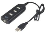 4 Port Usb Multi Hub Expansion Splitter Black