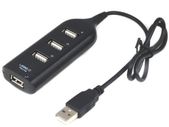 4 Port Usb Multi Hub Expansion Splitter Black