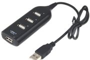 4 Port Usb Multi Hub Expansion Splitter Black