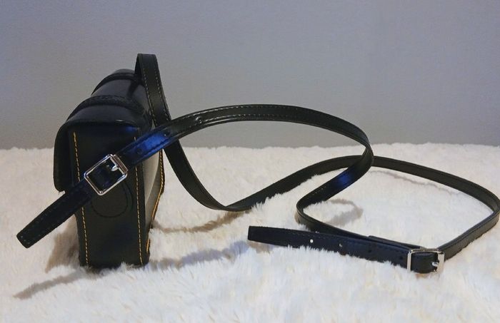 Dr. Martens Black Leather 7" Crossbody Satchel Bag