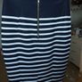 Navy and white stripe skirt Image 2