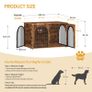 Wooden Dog Crate, Indoor Kennel for Small/Medium/Large Dogs 100 cm Image 3