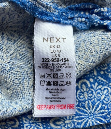 BNWT Size 12 Next Linen Mix Top
