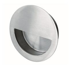 Circular flush pull stainless steel 90mm