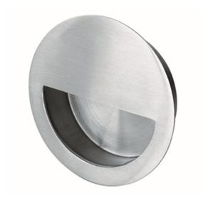 Circular flush pull stainless steel 90mm