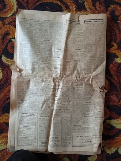 Vintage 1965 Evening Herald. Great for Framing (Showbands, Cinerama, classifieds, Ballyfermot)