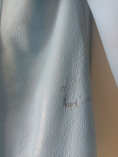 Vintage Blue Leather Jacket.