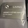 2 x Single Jersey Fitted Sheet (Extra Deep - See dimensions in notes) Cotton - light and mid grey Image 3