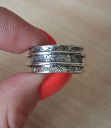 Handmade silver ring size P