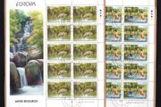 2001 Ireland Europa Commemorative Stamp Sheetlet Plate 1A1A1A1A Fine Used with Dublin CDS cancel of 16th May 2001 (First day of issued) on envelope extract