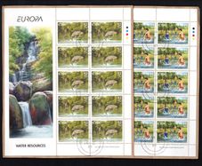 2001 Ireland Europa Commemorative Stamp Sheetlet Plate 1A1A1A1A Fine Used with Dublin CDS cancel of 16th May 2001 (First day of issued) on envelope extract