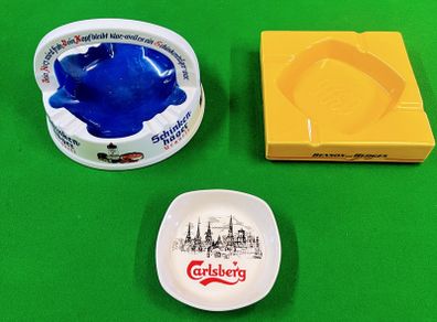 Three vintage ashtrays