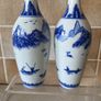 Chinese Pair Eggshell Porcelain Colbalt Blue/ White Elegant Vases Image 8