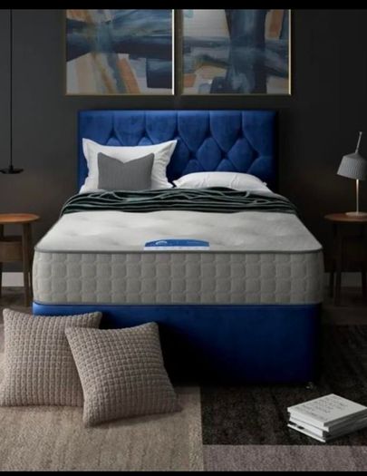 Brand New Stylish Double Divan Beds Instock.. Multiple Headboard Designs And Tufted Memory Foam Mattresses Available