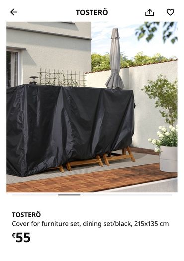 IKEA "Tostero" cover for outdoor furniture 215mm x 135mm
