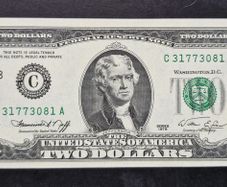 1976 Series 2 Dollar Bill Unc Jefferson Note (81a)