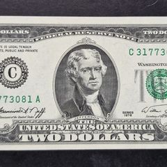 1976 Series 2 Dollar Bill Unc Jefferson Note (81a)