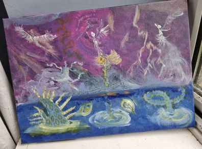 Saltwater Thunderstorm painting