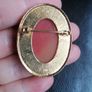 Vintage Sphinx Cameo Gold Tone Brooch Image 2