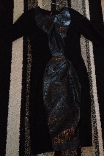 RIVER ISLAND.. Beautiful Black Fitted Pencil Dress (Size 10)