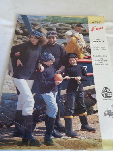 Emu Guernsey Knitting Pattern for Sale