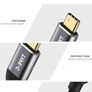QGeeM USB-C Type (Thunderbolt 3 Compatible) HDMI Female (UHD 4K/30Hz) Gold-Plated/Nylon Braided/Aluminum Alloy Adapter Cable (Brand New/Warranty) Image 6