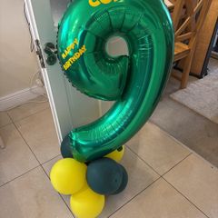 Large number 9 balloon