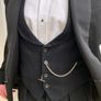 Vintage Black Tie Tuxedo with waistcoat, shirt and watch chain Image 6