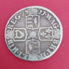 1711 Queen Anne 6 pence coin in very fine condition