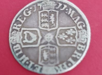 1711 Queen Anne 6 pence coin in very fine condition