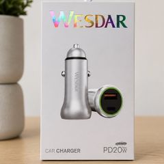 Wesdar Pd20w Usb & Usb-c Fast Car Charger 20w - New Boxed