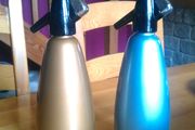 Retro Soda Syphon Boc Sparkletts Metallic Blue and Gold