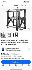 Heavy duty pop out Tv bracket